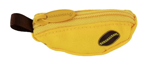 World's Smallest Bananagrams - Miniature Family Word Game, Yellow - Includes 1 Banana Pouch & 144 Tiles, Model 5300, Ages 8+