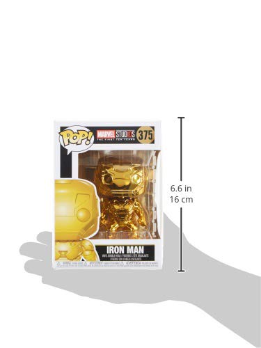 Funko Pop Marvel: Marvel Studios 10 - Iron Man (Gold Chrome) Collectible Figure, Multicolor