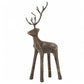 Creative Co-Op Metal Standing Deer Figures And Figurines, Grey