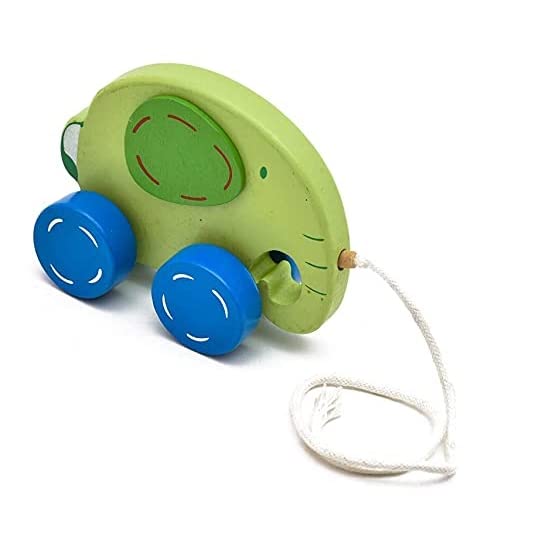 Toodles Learnings Pull Along Toy With Attached String Encourage Walking, Develop HandEye Coordination, Build Gross Motor Skill
