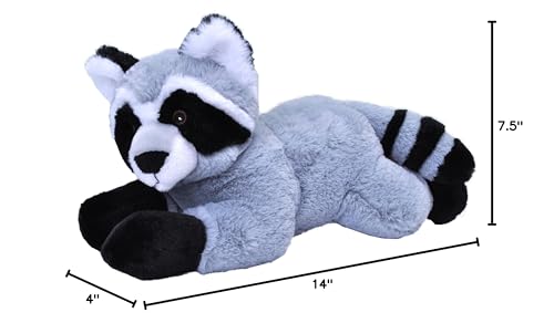Wild Republic Ecokins Raccoon Stuffed Animal 12 Inch, Eco Friendly Gifts For Kids, Plush Toy, Handcrafted Using 16 Recycled Plas