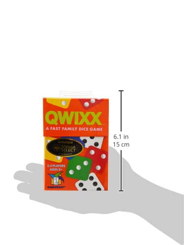 Gamewright Qwixx Dice Rolling Game, Multi-colored, Cardboard, 5", Ages 8+, 2-5 Players, Model 1201