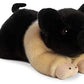 Aurora® Realistic Miyoni® Hampshire Pig Stuffed Animal - Lifelike Detail - Cherished Companionship - Black 12 Inches