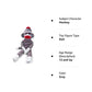 Pennington Bear Company Original Sock Monkey, Hand-Knit Plush, 20" Grey, Model 20-002