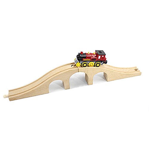 Wooden Train Bridges, Crossing Track Bridge, Wooden Train Track Accessories, Wood Train Tracks, Train Tracks Compatible with All