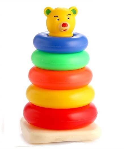 Antlantic Wood Store Wooden Stacking Rings Toddler Toy, Developmental Toys For Kids, Textured Ring Sacker Classic Toy For Kids,