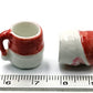 Christmas Santa Coffee Mugs Set of 2 Dollhouse Miniature Kitchen Perfect Ceramic Coffee Mugs