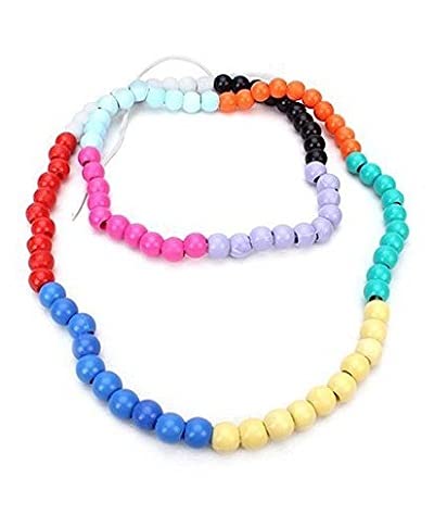 Kidivo Self Educational Plastic Counting Play With Fun Puzzle Game 100 Big Beads For Kids Multicolor (Large)