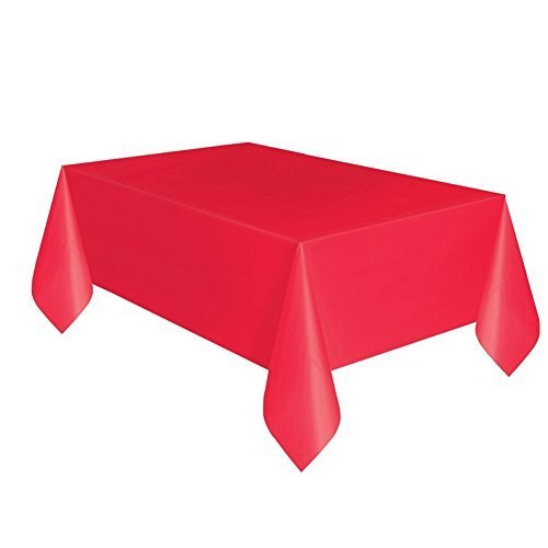 Orange Plastic Tablecloth, 108 x 54