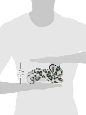 Aurora Bundle Of 3 Stuffed Beanbag Animals:Snow Leopard, Streak Cheetah And Onyx Black Panther 8' Mini Flopsie Plush Beanbag