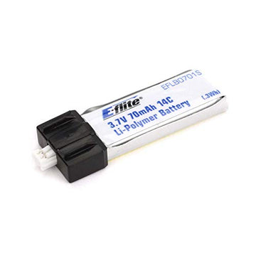 E-Flite 70Mah 1S 3.7V 14C Lipo Battery: Ph 1.5 (Ultra Micro), Eflb0701S