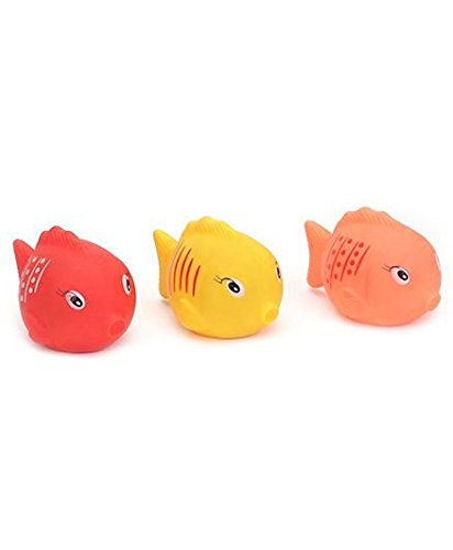 Ratnas Squeezy Toys Fish 3 pcs Pack for Infants. The Sweet Musical Sound of the Squeezy Toy Makes Kids Happy and Makes Their Ch
