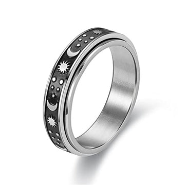 VCMART Anxiety Ring for Women Fidget Anxiety Rings for Anxiety Rotatable Spinner Rings for Anxiety Stress Relieving Anxiety Ring