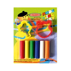 Bambalio Bmc008 Modelling Clay With 2 Moulds,6 Colours