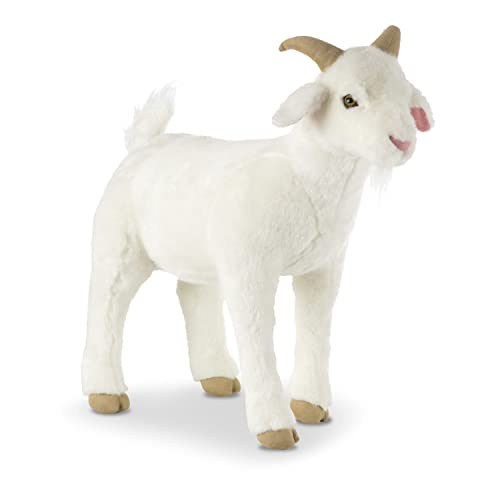 Melissa & Doug Standing Lifelike Plush Goat Stuffed Animal, 22 X 22.5 X 9