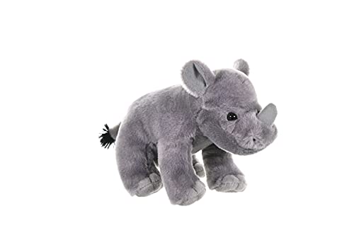 Wild Republic Rhino Baby Plush Stuffed Animal, 8 Inches Grey Cuddlekins, Soft Polyester Toy for Kids