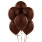 Party Port 12 inch HD Metallic Finish Balloons for Birthday/Anniversary Party Decoration (Pack of 25) (Brown)