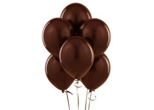 Party Port 12 inch HD Metallic Finish Balloons for Birthday/Anniversary Party Decoration (Pack of 25) (Brown)