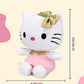 Hello Kitty In Pink Outfit And Golden Bow