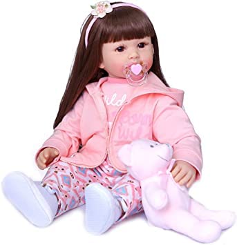 24 Inch Newborn Reborn Baby Doll Girl Clothes Accessories For 22-24 Inch Reborn Toddler Girl Dolls Clothes……