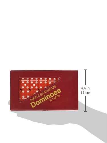 Red And White Double 6 Standard Domino Set With Matching Vinyl Case
