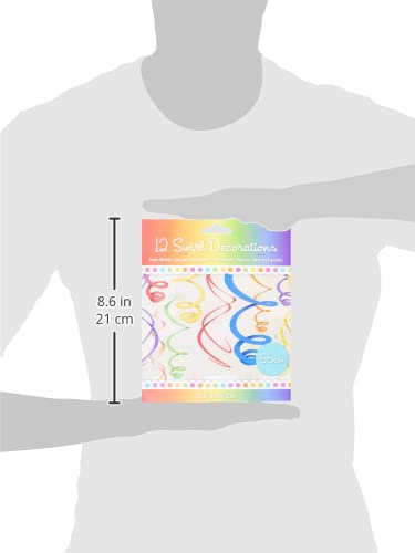 Amscan Party Hanging Swirls | Rainbow | Party Decor