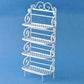 Dollhouse Miniature Furniture White Wire Wrought Iron Bakers Rack Shelf Unit