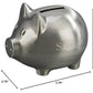 Creative Gifts International Small Pewter Pig Piggy Bank for Kids  Newborn Gift  Silver  Brushed Non-Tarnish Nickel Plated Finish  3 x 3.75  Gift Box Included