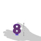 Amscan Birthday Celebration, Numeral #8 Glitter Candle, Party Supplies, Purple, 3 1/4, Model: