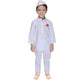 AMBIKA STORES & READYMADES Kids Jawaharlal Nehru Fancy Dress Costume  White Kurta Pajama with Nehru Cap and Rose Look (4 to 5 Y