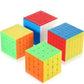 Qwick Click Kid Professional High Stability Smooth Cube 4X4, 5X5, 6X6 And 7X7 Magic Puzzle Combo Cube Set (4 Pieces)