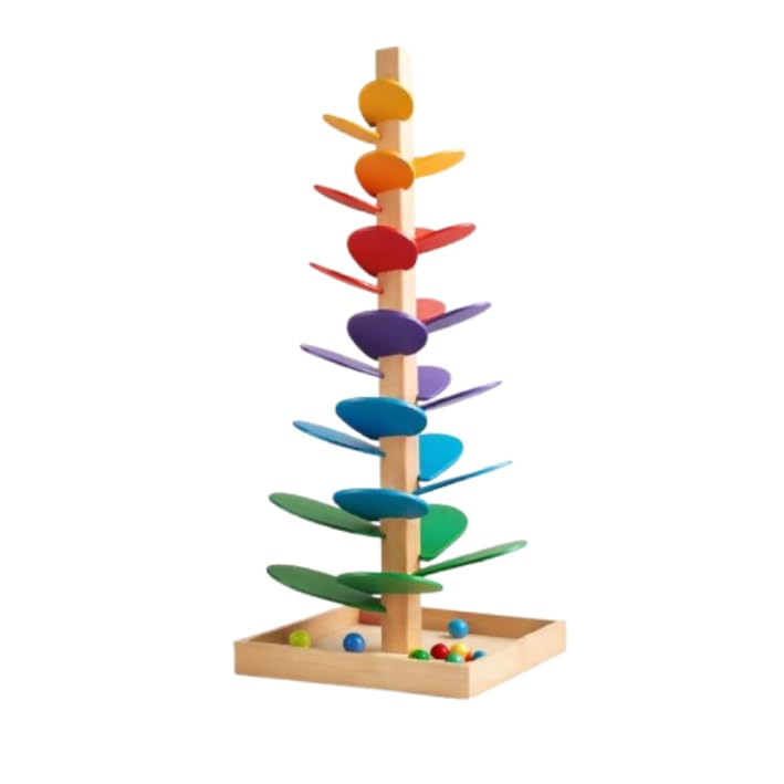 Khyatri Rainbow Musical Tree Wooden Early Education Toy | HandEye Coordination, Developmental Toy, Colourful Rainbow Design, Wo