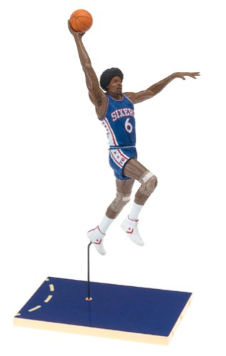 McFarlane Toys Julius Erving #6 Action Figure - 6" Blue Jersey - Philadelphia 76'ers Hardwood Classics