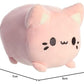 Aurora® Enchanting Tasty Peach® Strawberry Meowchi Stuffed Animal - Bright & Colorful Design - Showpiece Plush - Pink 7 Inches