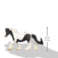 Collecta Black And White Piebald Gypsy Mare Vinyl Toy Animal Figure Black & White, 7.3''L X 4.3''H