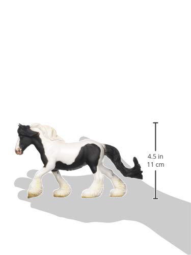 Collecta Black And White Piebald Gypsy Mare Vinyl Toy Animal Figure Black & White, 7.3''L X 4.3''H