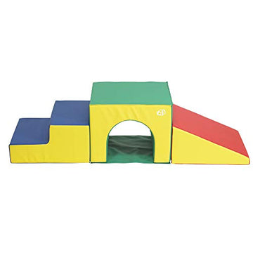 Children'S Factory-Cf805-173 3 Piece Over & Under Tunnel Climber, Foam Indoor Toddler/Baby Crawling/Climbing Toys For Playroom/Homeschool/Classroom, Primary