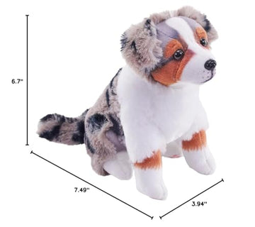 Wild Republic Rescue Dog, Australian Shepherd, Stuffed Animal, With Sound, 5.5 Inches, Gift For Kids, Plush Toy, Fill Is Spun Re