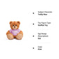 Plushland Teddy Bear 11 Inch, Stuffed Animal Personalized Gift - Great Present For Mothers Day, Valentine Day, Graduation, Birthday,Anniversary, Get Well,Christmas (Mocha Bear, Pink)