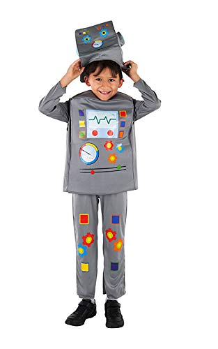 Dress Up America Robot Costume For Kids - Robot Jumpsuit, Tunic & Headpiece Set (Large)