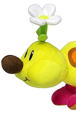 Little Buddy Super Mario Bros. All Star Collection Stuffed Plush 1593 Wiggler/Hanacha Toy, 13''', Multi-Colored