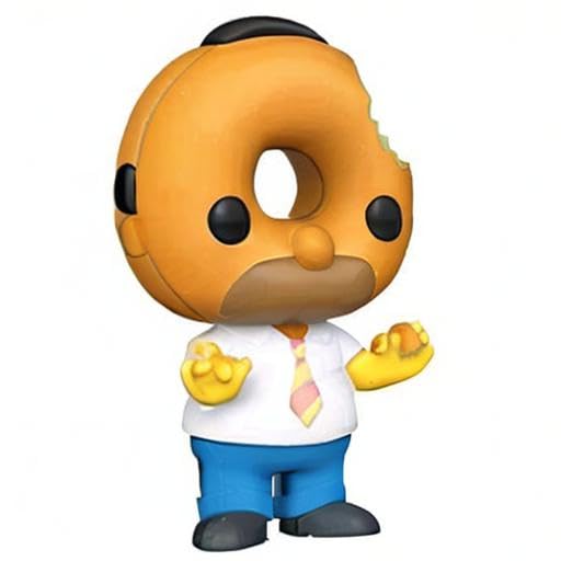 Funko Pop! The Simpsons Donut Head Homer 4" Special Edition Exclusive - Plastic, Model 1033, Bundled with Pop Protector