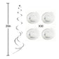 AimtoHome Party Swirl Decorations, Hanging Swirl for Ceiling Decorations, Silver, Pack of 30