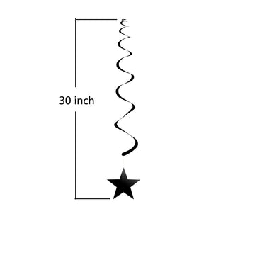 Gold Silver Black Star Hanging Swirl Decorations Stars Streamers Foil Swirls for Ceiling Decorations Graduation Party Supplies B
