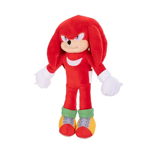 Sonic The Hedgehog Plush Knuckles 9-Inch Stuffed Toy - Officially Licensed, Polyester, Sonic & Knuckles, Model 423694-PB, 2-Pack Set