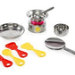 Sunny Welcome Kitchen Set  11 Pieces Cute Mini Toy Kitchen Stainless Steel Utensils Non Toxic Indian Kitchen Set for Girls Age 