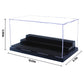 Wmm Minifigure Display Case For Action Figures Blocks, Dustproof Acrylic Display Box Storage With 3 Movable Steps For Collection