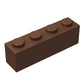 Classic Brick Block Bulk, Black Brown 1X4, Building Bricks Flat 100 Piece, Compatible With Lego Parts And Pieces: 1X4 Brown Bric