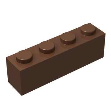 Classic Brick Block Bulk, Black Brown 1X4, Building Bricks Flat 100 Piece, Compatible With Lego Parts And Pieces: 1X4 Brown Bric