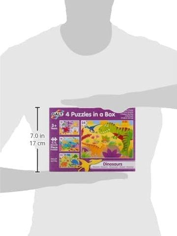 Galt Toys, 4 Puzzles In A Box-Dinosaurs, For Ages 36